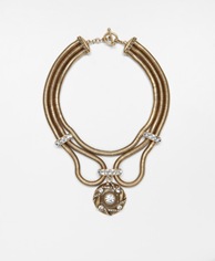 Burnished Medallion Necklace_Ann Taylor