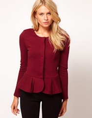 Burgundy_Peplum Frill Jacket_Burgundy_60.36_Asos