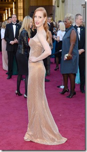 Oscars13-Jessica-Chastain-Giorgio Armani Christian Louboutin2
