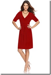 NY Collection Red Wrap Dress Macys